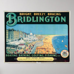 Vintages Reise-Plakat für Bridlington, England Poster