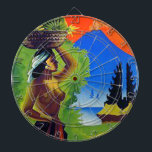 Vintages Reise-Plakat Indonesiens Bali Dartscheibe<br><div class="desc">Vintages Reise-Plakat Indonesiens Bali als Hintergrund für den Dartboard.</div>