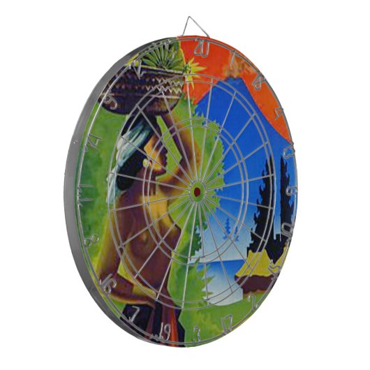 Vintages Reise-Plakat Indonesiens Bali Dartscheibe (Vorderseite Links)