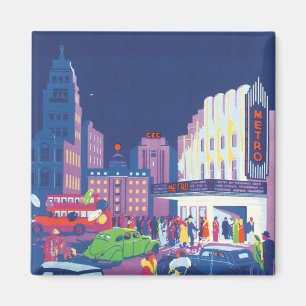 Vintages Reise-Plakat Kalkuttas Magnet