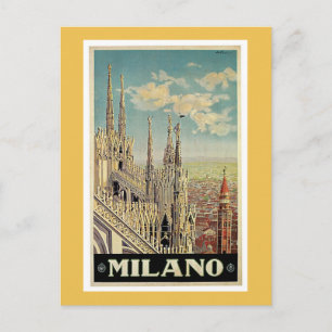 Vintages Reise-Plakat Mailands Italien Postkarte