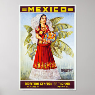 Vintages Reise-Plakat Mexikos wieder hergestellt Poster