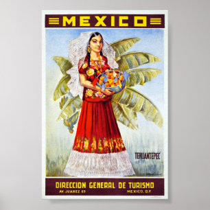 Vintages Reise-Plakat Mexikos wieder hergestellt Poster