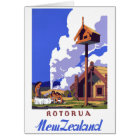 Vintages Reise-Plakat Neuseelands wieder