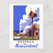 Vintages Reise-Plakat Neuseelands wieder Postkarte (Vorderseite)