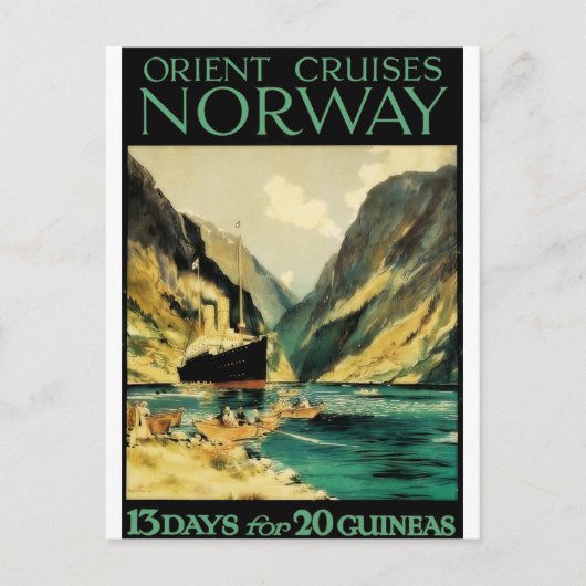 Vintages Reise-Plakat: Orient-Kreuzfahrten - Postkarte (Vorderseite)