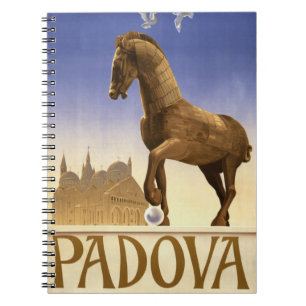 Vintages Reise-Plakat Paduas Padua Italien wieder Notizblock