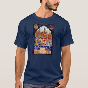 Vintages Reise-Plakat Polens Krakau wieder T-Shirt