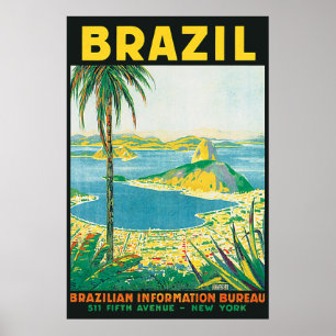 Vintages Reise-Plakat Rios Brasilien Poster