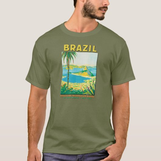 Vintages Reise-Plakat Rios Brasilien T-Shirt (Vorderseite)