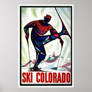 Vintages Reise-Plakat "Ski-Colorados" Poster