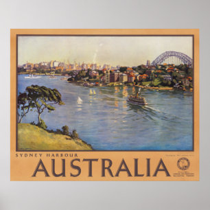 Vintages Reise-Plakat Sydney-Hafen-Australiens Poster