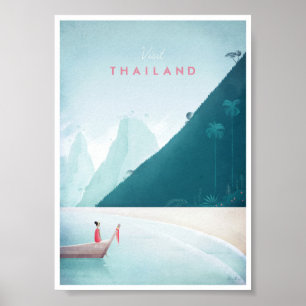 Vintages Reise-Plakat Thailands Poster