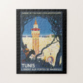 Vintages Reise-Plakat Tunis Puzzle (Vertikal)