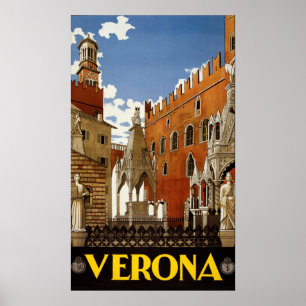 Vintages Reise-Plakat Veronas Italien Poster