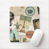 Vintages Reisecollage mousepad (Mit Mouse)