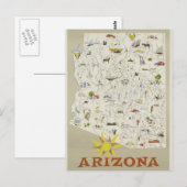 Vintages Reisenposter von Arizona Postkarte (Vorne/Hinten)