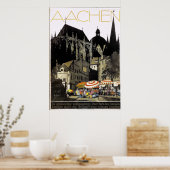 Vintages Reiseplakat Aachen Deutschland Poster (Küche)