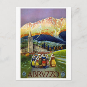 "Vintages Reiseplakat Abruzzo" Postkarte