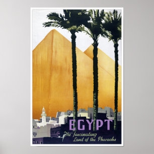 Vintages Reiseplakat Ägyptens wieder hergestellt Poster