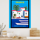 Vintages Reiseplakat an der Côte d'Azur Poster (Küche)