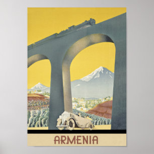 Vintages Reiseplakat Armeniens Poster