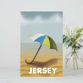 Vintages Reiseplakat aus Jersey. (Stehend Vorderseite)