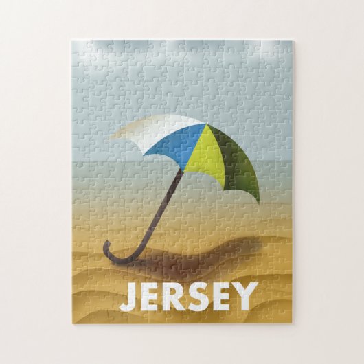 Vintages Reiseplakat aus Jersey. Puzzle (Vertikal)