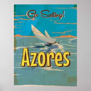 Vintages Reiseplakat Azoren Poster
