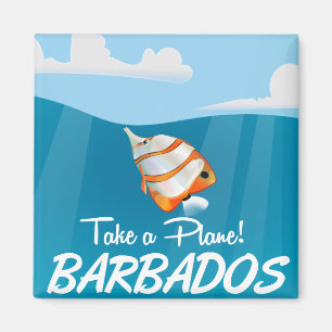 Vintages Reiseplakat Barbados Magnet