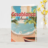 Vintages Reiseplakat Casablancas Karte (Gelbe Blume)