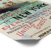 Vintages Reiseplakat der White Star Line Poster (Ecke)