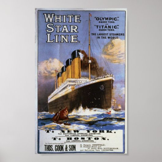 Vintages Reiseplakat der White Star Line Poster (Vorne)