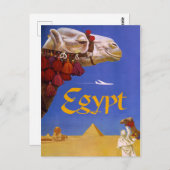 Vintages Reiseplakat für Ägypten Postkarte (Vorne/Hinten)