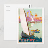 Vintages Reiseplakat für Ägypten Postkarte (Vorne/Hinten)