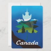 Vintages Reiseplakat für Ahornblätter (Rückseite)