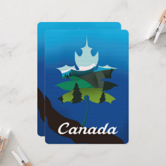 Vintages Reiseplakat für Ahornblätter