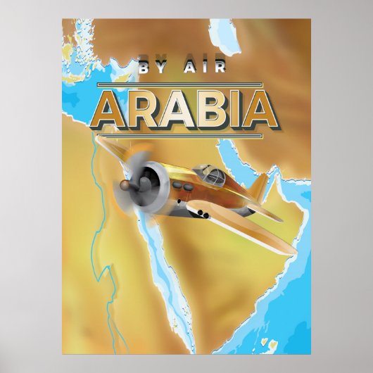 Vintages Reiseplakat für Arabien Poster (Vorne)