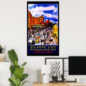 Vintages Reiseplakat für atlantische Städte Poster (Heimbüro)