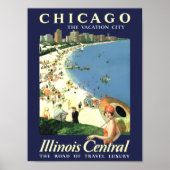 Vintages Reiseplakat für Chicago, Illinois Poster (Vorne)