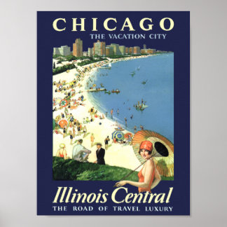 Vintages Reiseplakat für Chicago, Illinois Poster