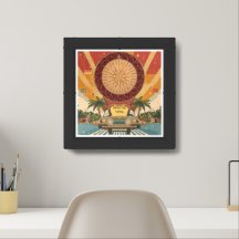 Vintages Reiseplakat für das goldene Zeitalter