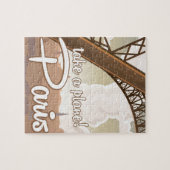 Vintages Reiseplakat für den Cartoon Paris Puzzle (Horizontal)