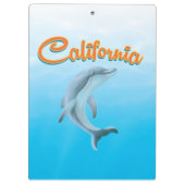Vintages Reiseplakat für Dolphin Klemmbrett (Rückseite)