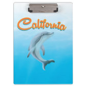 Vintages Reiseplakat für Dolphin Klemmbrett (Vorderseite)