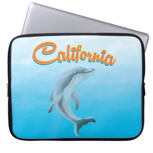 Vintages Reiseplakat für Dolphin Laptopschutzhülle