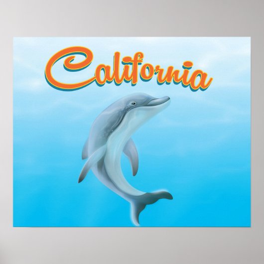 Vintages Reiseplakat für Dolphin Poster (Vorne)