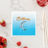 Vintages Reiseplakat für Dolphin Serviette (Beispiel)