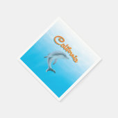 Vintages Reiseplakat für Dolphin Serviette (Ecke)