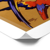 Vintages Reiseplakat für Fahrgastschiffe Poster (Ecke)